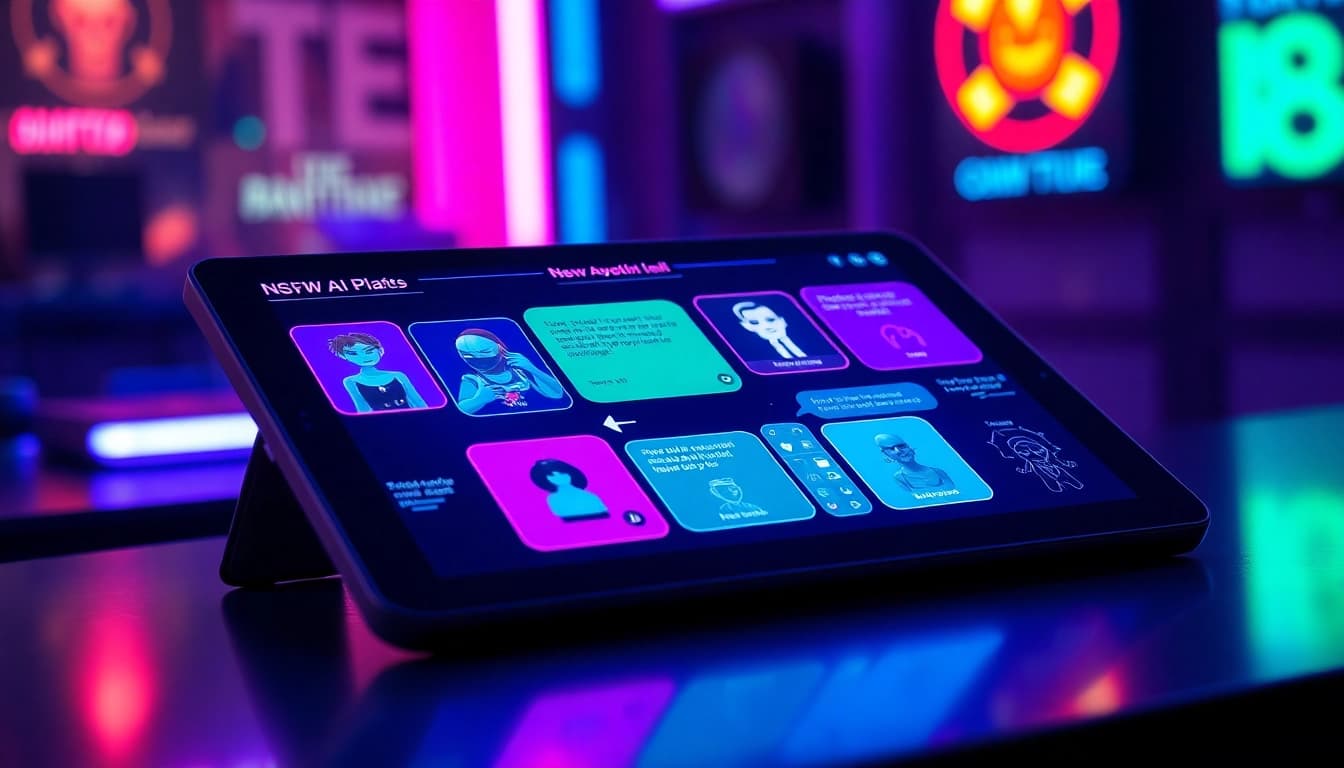 Explore the innovative NSFW AI platforms with vibrant visuals and user-friendly interfaces, showcasing the future of digital interaction.