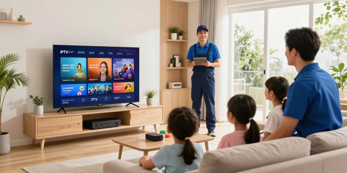 UK IPTV Panel by trusted local provider in comfortable home setting