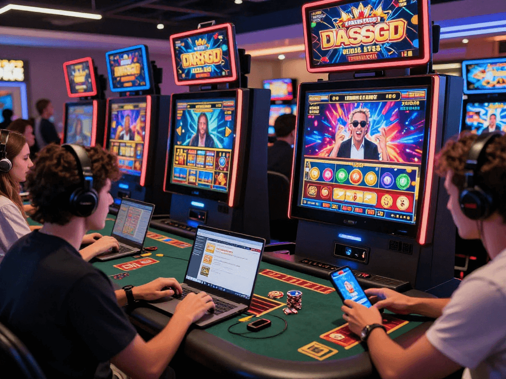 The engaging online casino experience at https://neccr.org.uk, showcasing players enjoying diverse gaming options with excitement and vibrant visuals.