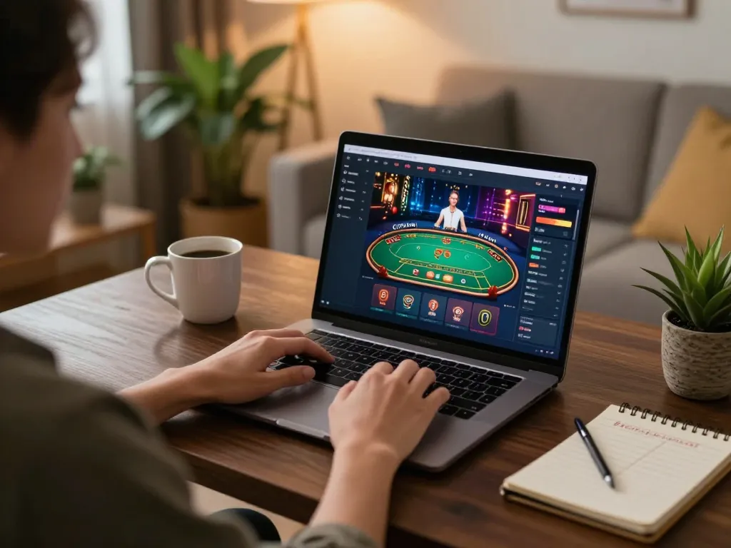 Player enjoying a session on 88clbgo with live casino displayed on laptop screen
