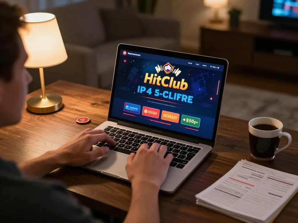 Player enjoying online gaming at Hitclub, immersed in the vibrant interface with strategic notes.