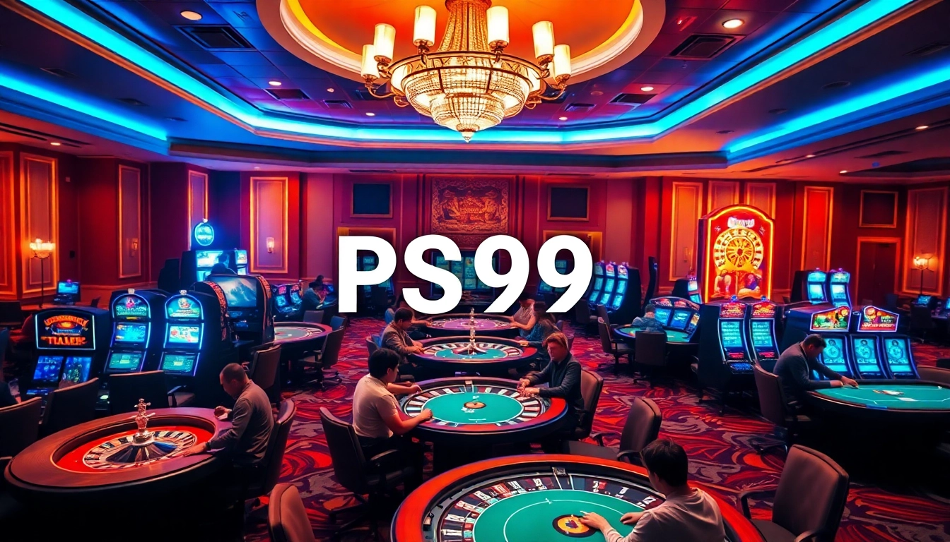Experience the thrill of gaming at PS99's luxurious casino with exciting tables and vibrant slot machines.