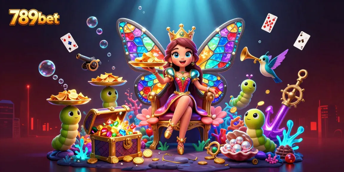 Experience thrilling slots and games with vibrant elements in 789bet's captivating illustration.