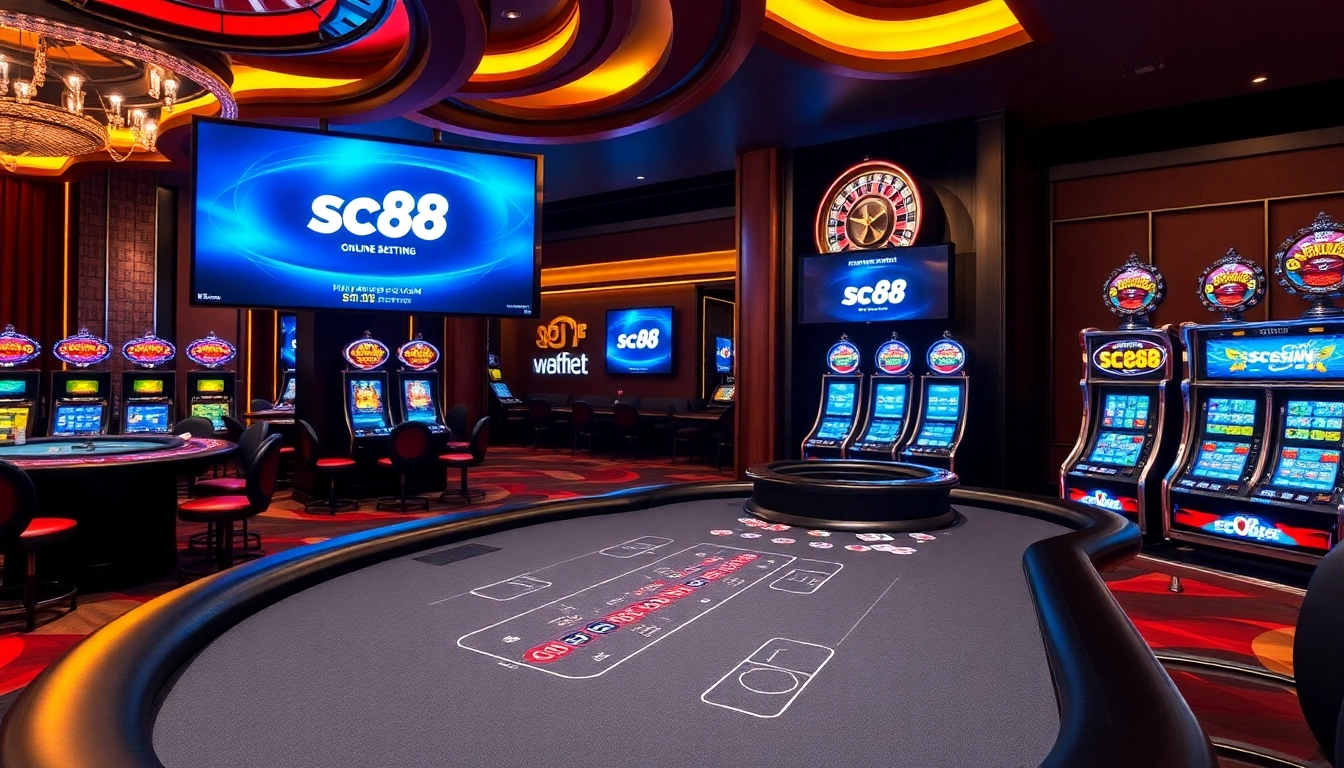 Experience the thrill of sc88 at our luxurious casino with vibrant tables and dynamic gambling action.