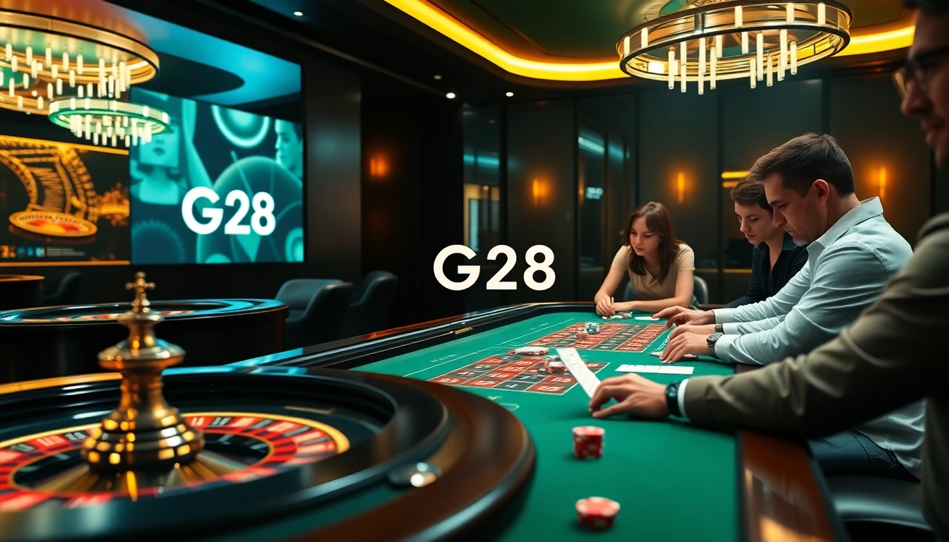 G28 online gaming platform showcasing engaging casino tables and poker excitement