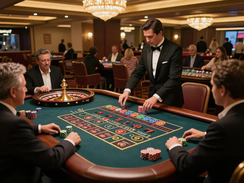 Exciting live roulette game at 789clubgo casino with professional dealer and eager players.