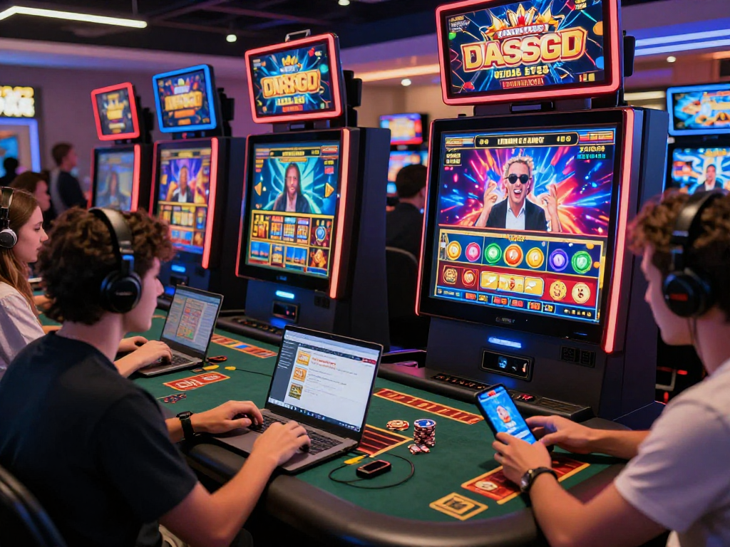 The engaging online casino experience at https://neccr.org.uk, showcasing players enjoying diverse gaming options with excitement and vibrant visuals.