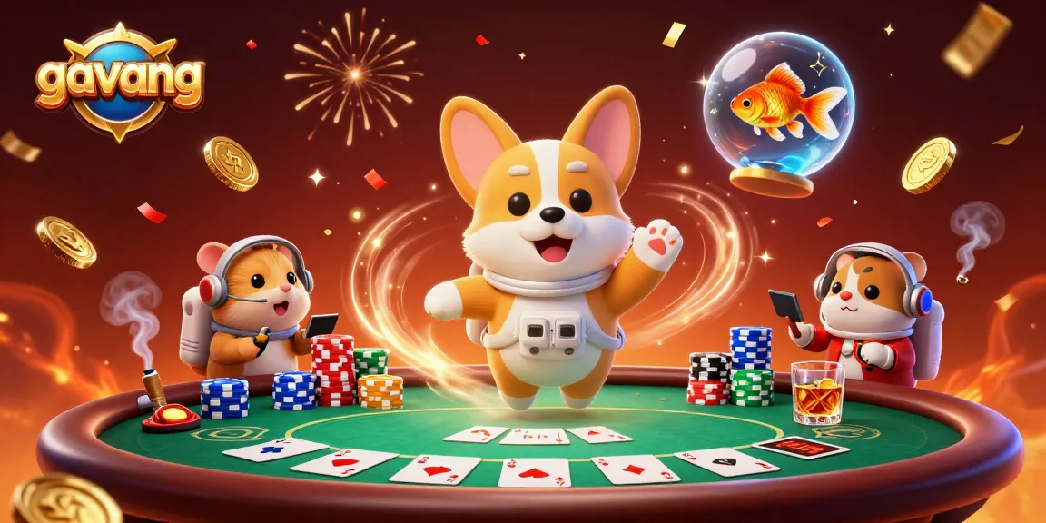 Experience thrilling poker action with gavang's illustrated cosmic adventure featuring unique characters.