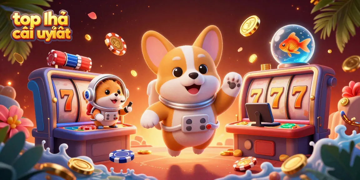 Experience the thrill of top nhà cái uy tín with floating slot reels and immersive gaming elements in space.