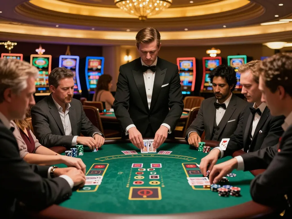 Experience the thrill of blackjack at red88de casino with players engaging in strategic card gameplay.