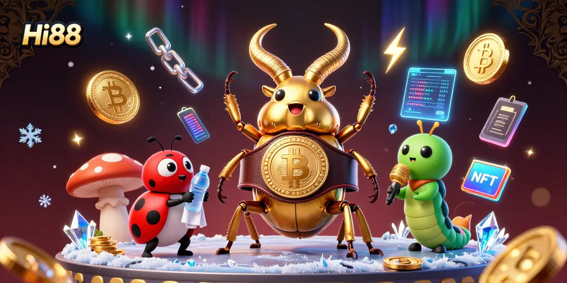 Experience thrilling casino action with Hi88 in this dynamic 3D illustration.