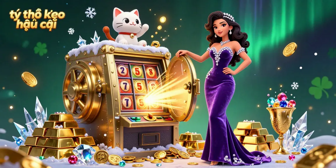 Experience winning strategies and insights with tỷ lệ kèo nhà cái, showcasing a glamorous woman on a jackpot slot machine.
