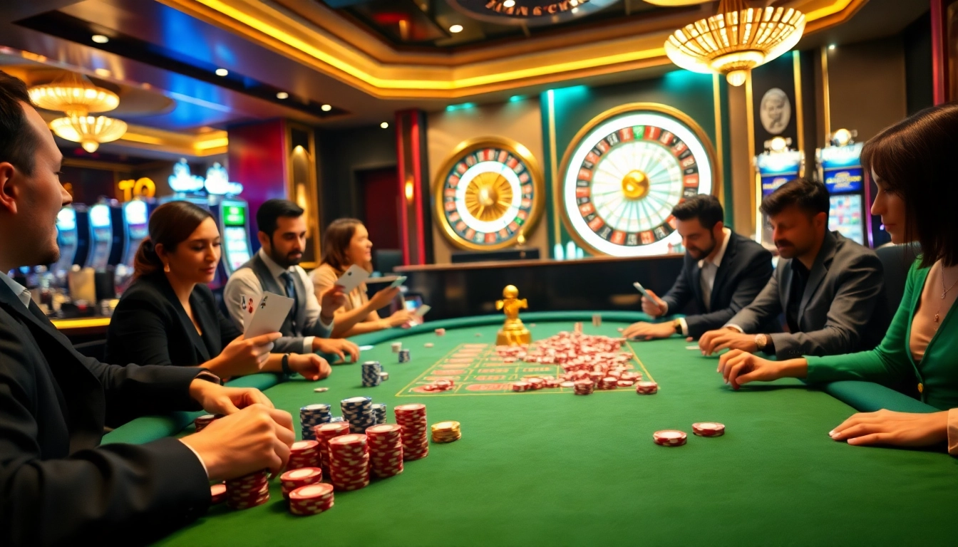 Exciting poker action at ONE88.COM casino with vibrant chips and professional players.