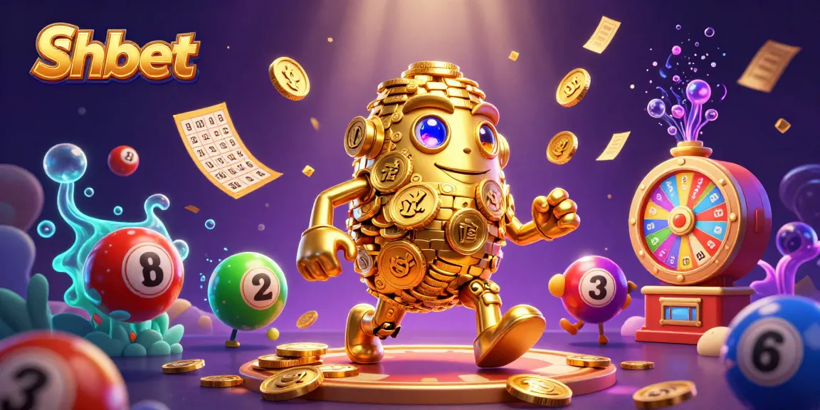 Experience shbet's thrilling golden golem amidst vibrant lottery elements in an engaging casino scene.