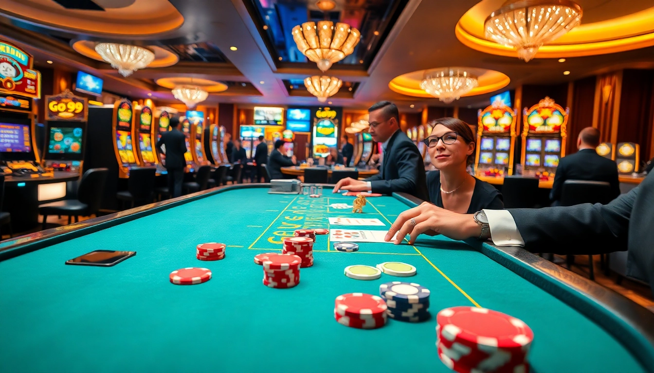 Experience the luxury of Go99 with vibrant casino games and dynamic players in action.