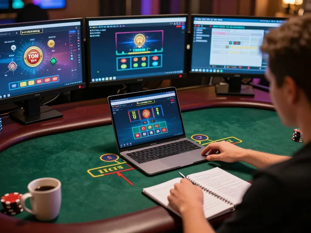 Player engaging in live baccarat at go8 online casino, showcasing strategic betting moments.