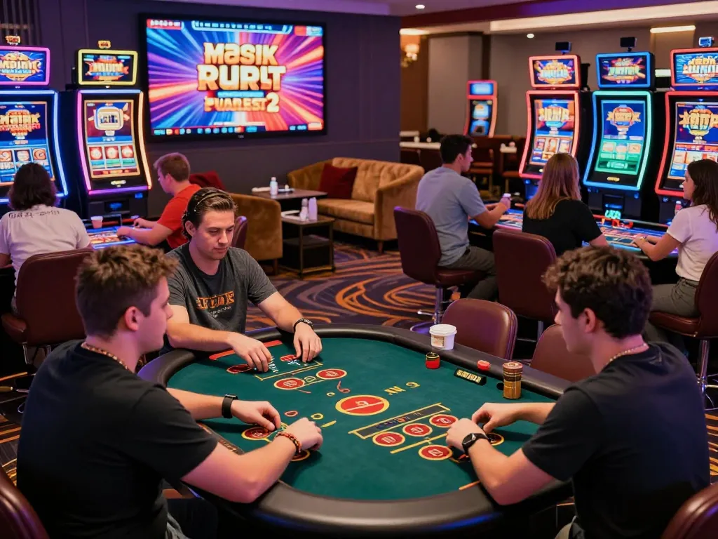 Players at Onbet Casino enjoying baccarat and mậu binh games in a vibrant online atmosphere.