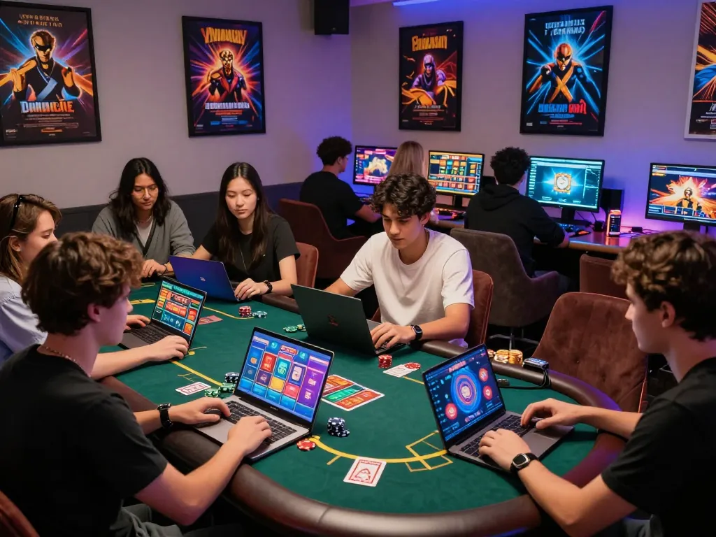 Users enjoying the vibrant gem88 online gaming platform with engaging visuals and lively atmosphere