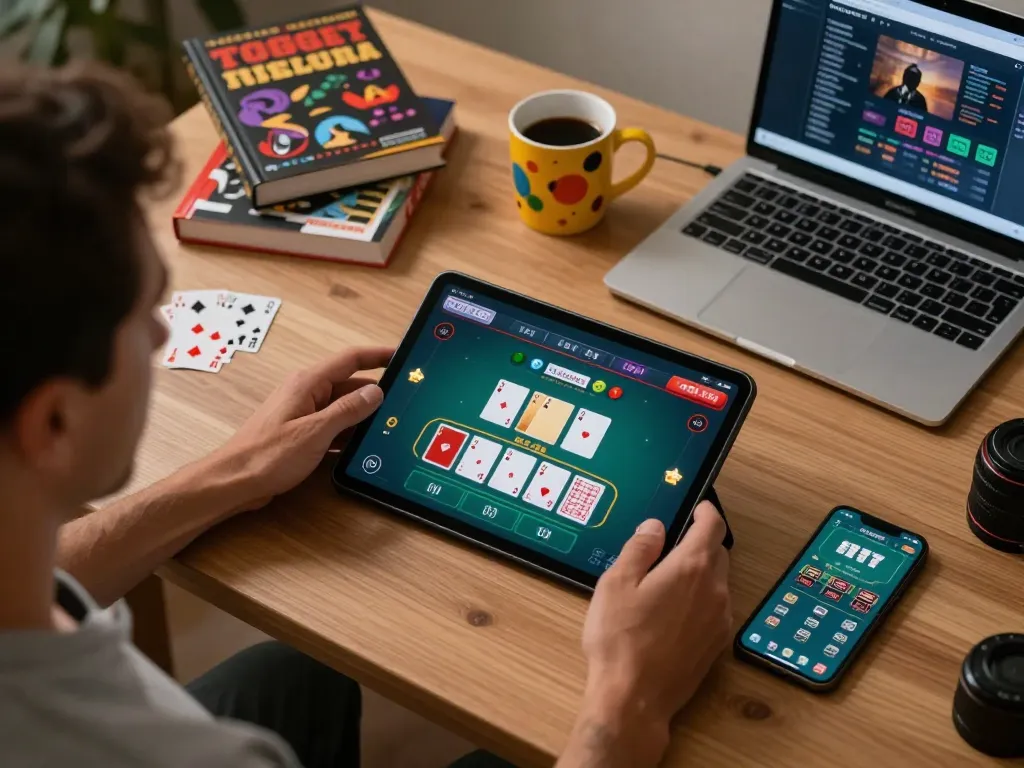Engaging session on km777 blackjack game with player tracking bets on smartphone while enjoying home comfort.