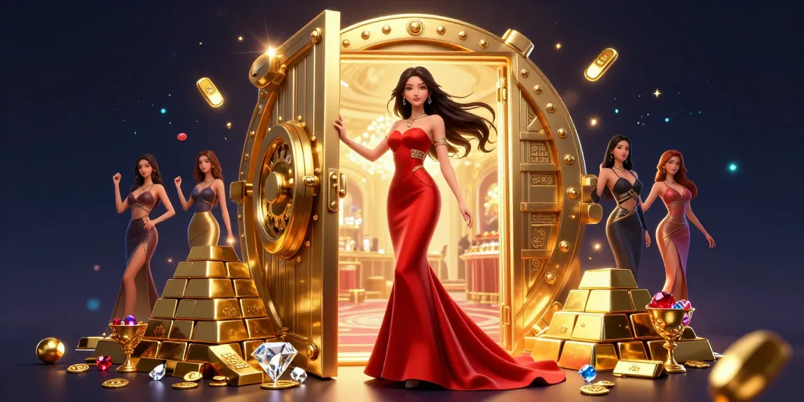 Experience winning excitement at UU88 with a vibrant casino scene filled with gold and jewels.