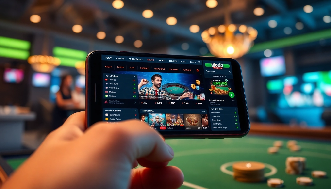 Engaging image of the luck8win.live online gambling platform showcasing vibrant betting options and casino games.