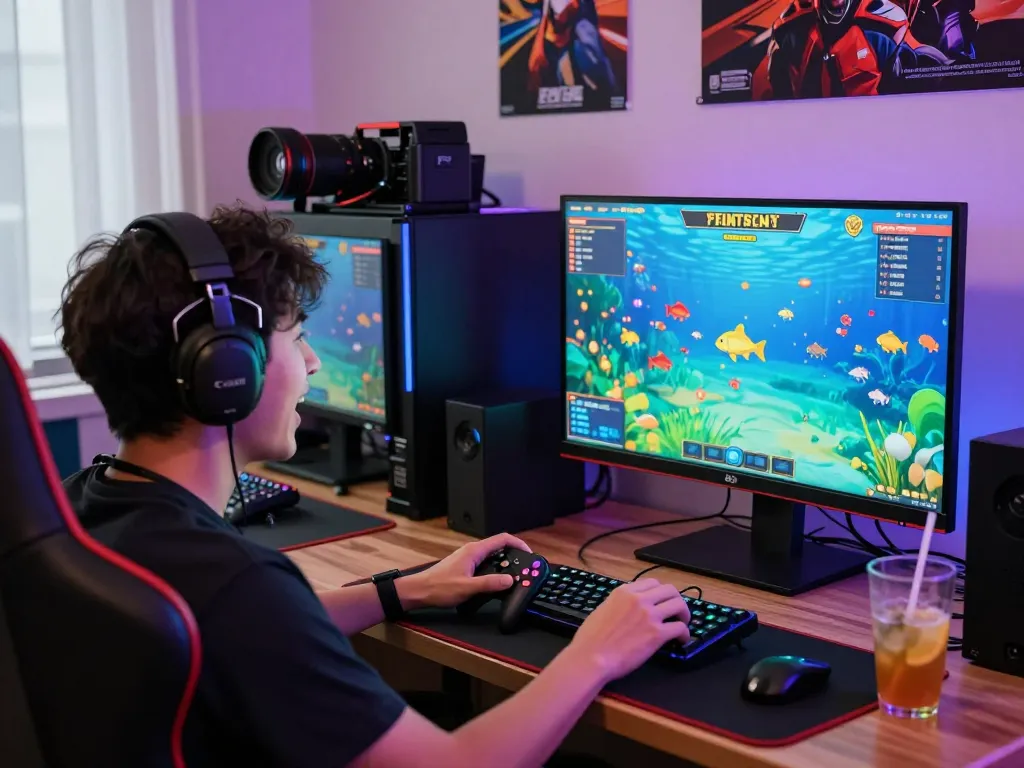 Exciting Fun79 online gaming experience featuring vibrant graphics and a focused player.