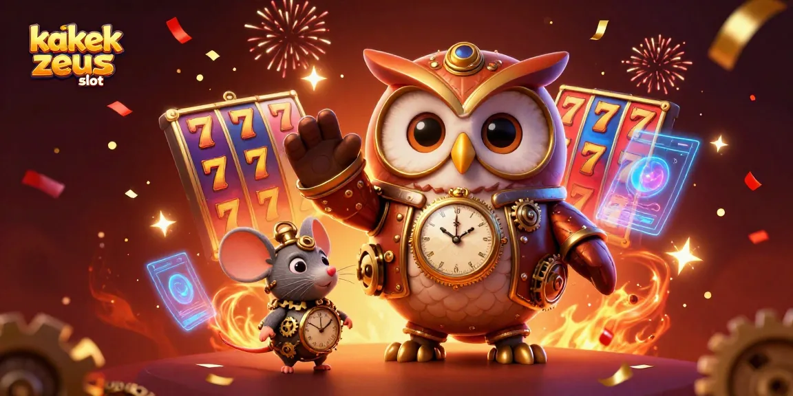 Spin and win with kakek zeus slot in this vibrant casino illustration showcasing jackpot excitement.