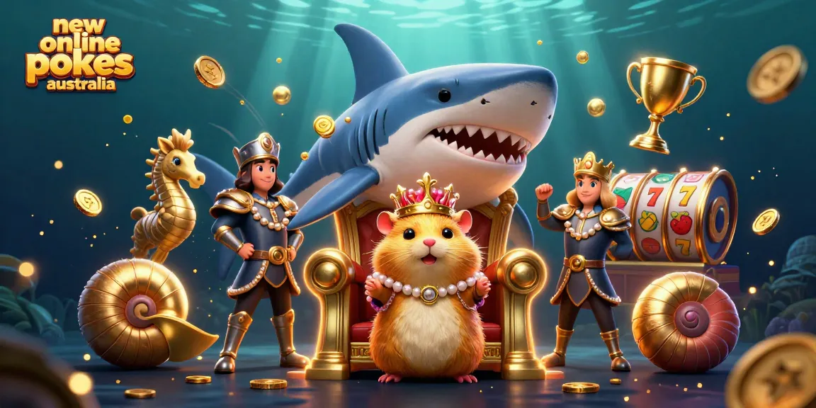 Experience the thrill of new online pokies Australia with this vibrant 3D casino illustration.
