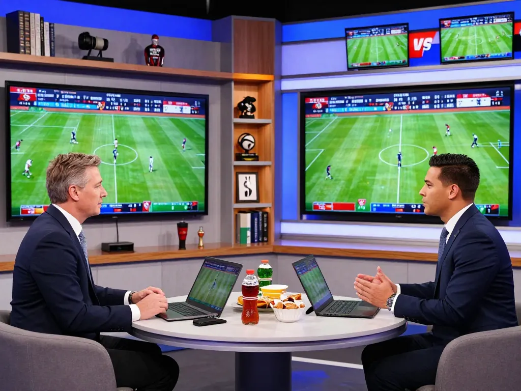 Directly streaming football data analysis during live matches with enthusiastic analysts.