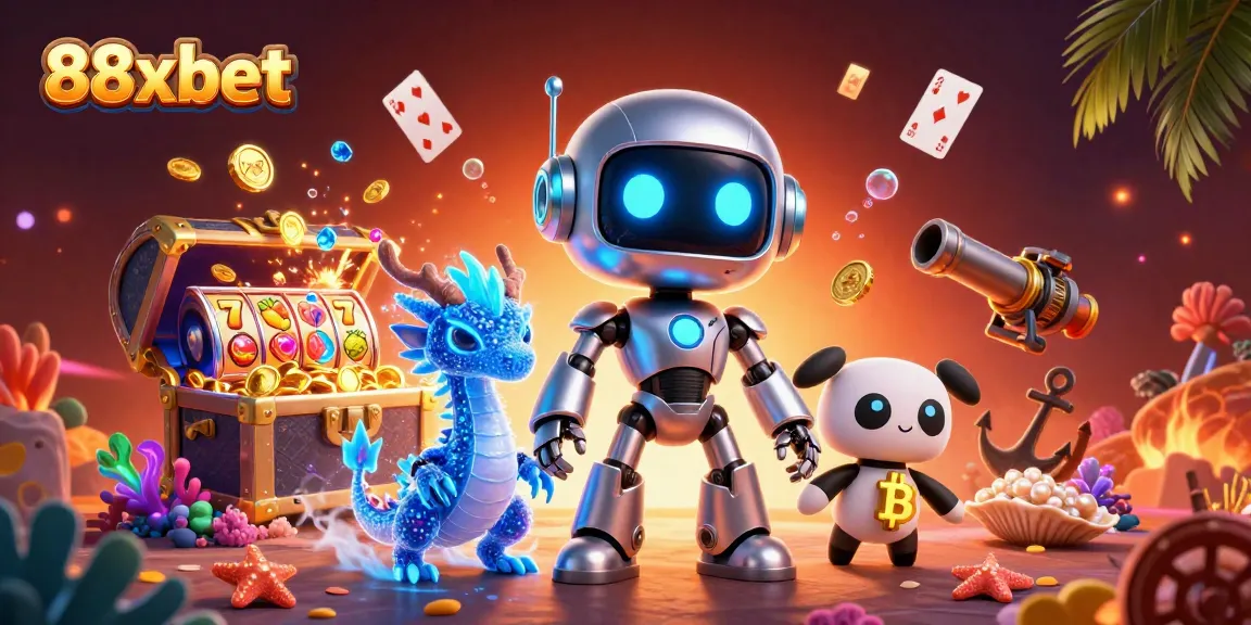 Experience the thrill of 88xbet with vibrant casino scenes filled with excitement and winnings.