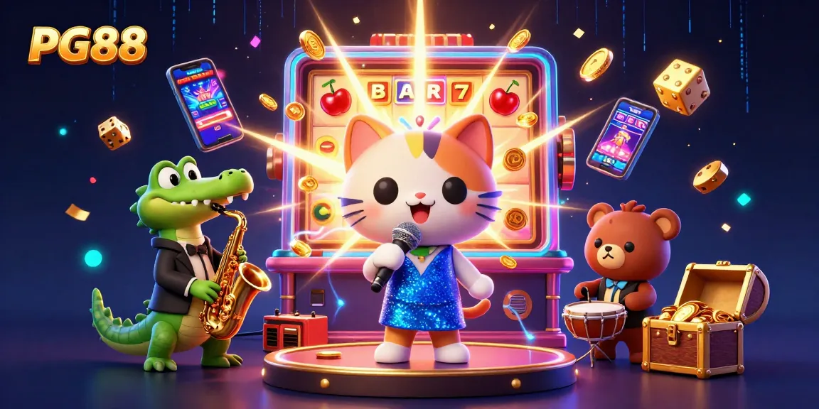 Engage with PG88's vibrant casino scene featuring exciting jackpots and colorful characters.