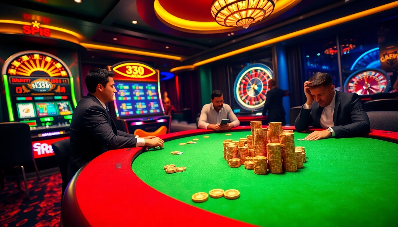 Experience thrilling gameplay at https://23win.autos/ with exciting poker chips, casino tables, and roulette wheels.