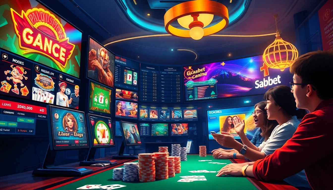 Experience the thrill of casino gaming at sbobet.dance with vibrant online betting scenes showcasing poker and slots.