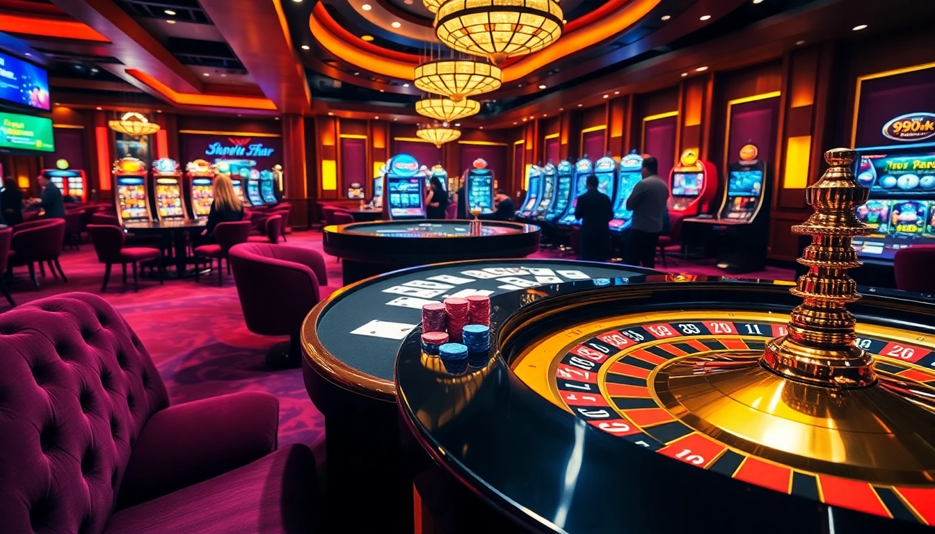Experience the excitement of 99ok with vibrant casino tables and engaging gambling activities.