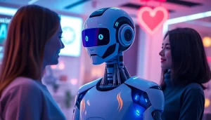 Engaging interaction with a sex chat AI in a modern digital space.