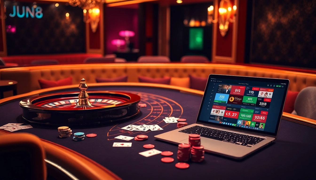 Experience luxury gaming at jun88 com with vibrant casino tables and engaging gameplay.