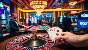 Experience the thrill of gambling at RR88 with vibrant casino atmosphere and engaging players.